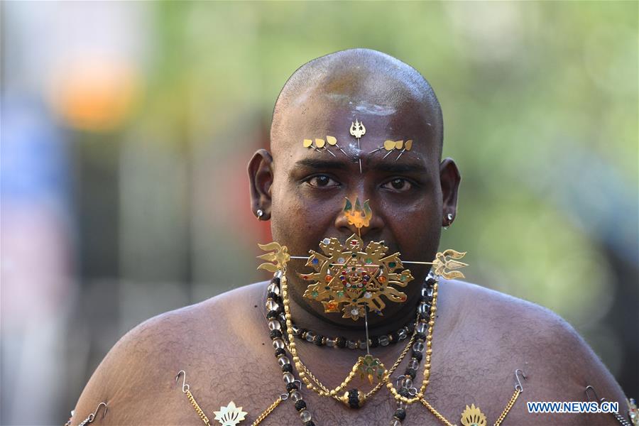 SINGAPORE-HINDU DEVOTEE-THAIPUSAM