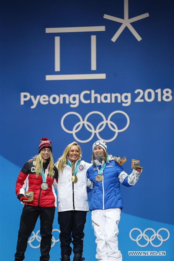 (SP)OLY-SOUTH KOREA-PYEONGCHANG-SNOWBOARD-LADIES' SLOPESTYLE-MEDAL CEREMONY