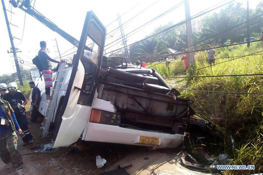 THAILAND-BANGKOK-TOUR BUS ACCIDENT