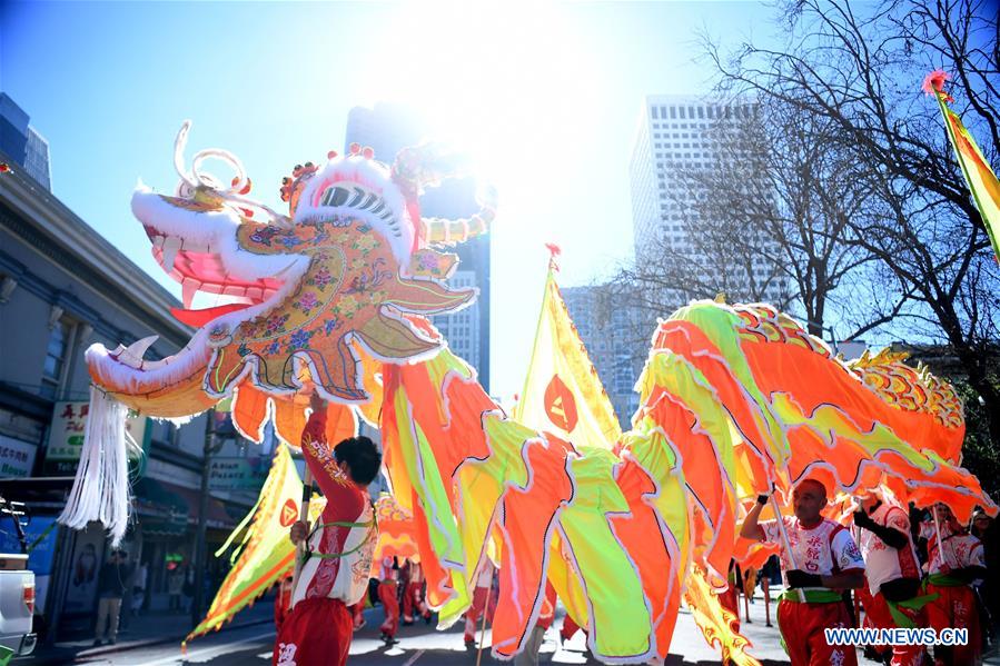 U.S.-SAN FRANCISCO-CHINESE SPRING FESTIVAL-DRAGON PRADE