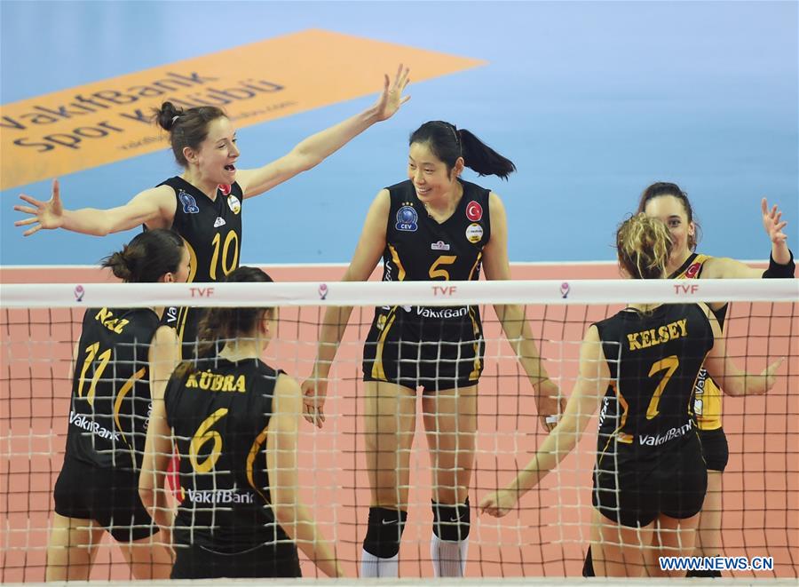 (SP)TURKEY-ISTANBUL-VOLLEYBALL-TURKISH WOMEN LEAGUE-PLAYOFFS-QUARTER FINAL-VAKIFBANK VS BESIKTAS 