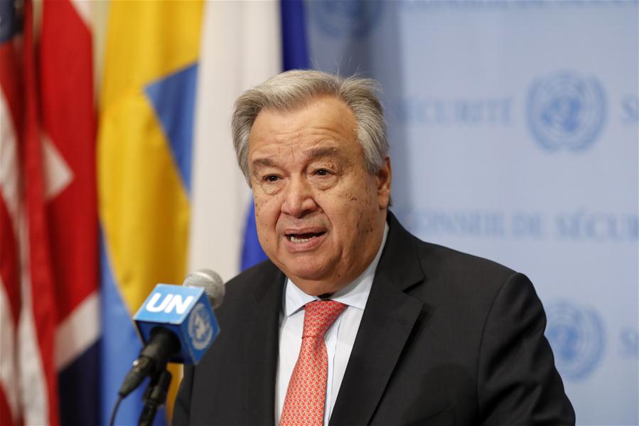 UN-ANTONIO GUTERRES-PRESS ENCOUNTER-DPRK-U.S.-SUMMIT