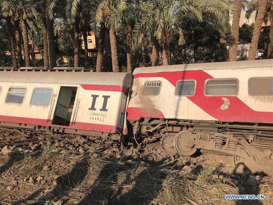 EGYPT-GIZA-TRAIN-DERAILMENT