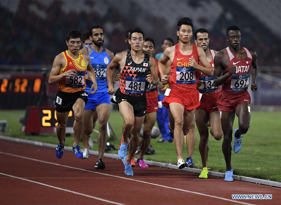 (SP)INDONESIA-JAKARTA-ASIAN GAMES-ATHLETICS-MEN'S 1500M QUALIFICATION