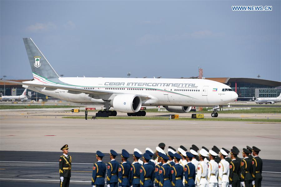 CHINA-BEIJING-EQUATORIAL GUINEA-PRESIDENT-ARRIVAL (CN)