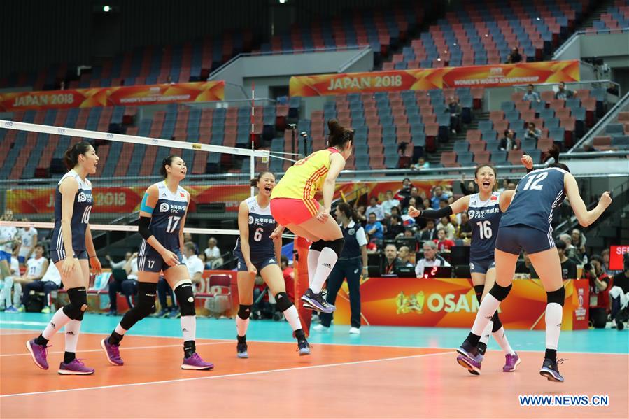 (SP)JAPAN-OSAKA-VOLLEYBALL-WOMEN'S WORLD CHAMPIONSHIP-CHINA VS RUSSIA