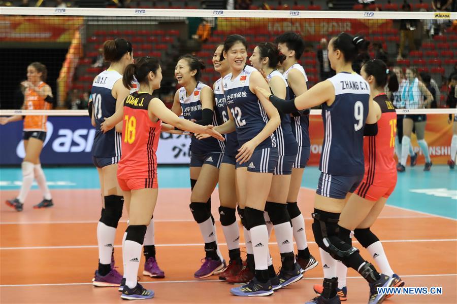 (SP)JAPAN-NAGOYA-VOLLEYBALL-WOMEN'S WORLD CHAMPIONSHIP-CHINA VS THE NETHERLANDS