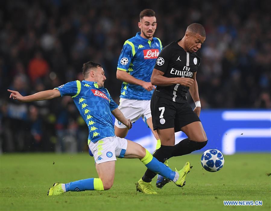 (SP)ITALY-NAPLES-SOCCER-UEFA CHAMPIONS LEAGUE-NAPOLI VS PSG