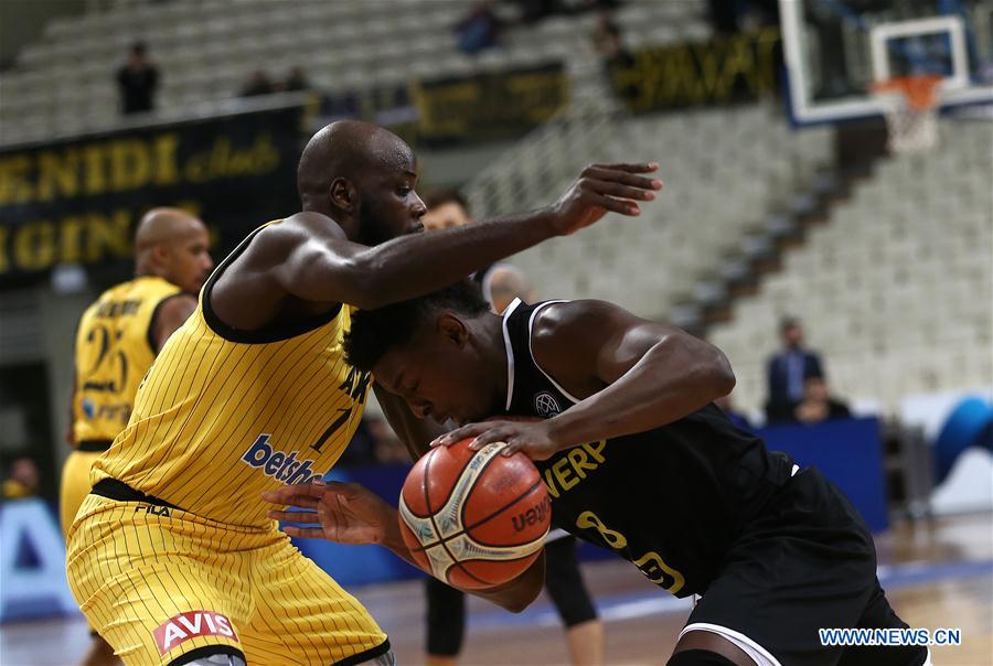 (SP)GREECE-ATHENS-BASKETBALL-CHAMPIONS LEAGUE-AEK VS TELENET GIANT ANTWERP