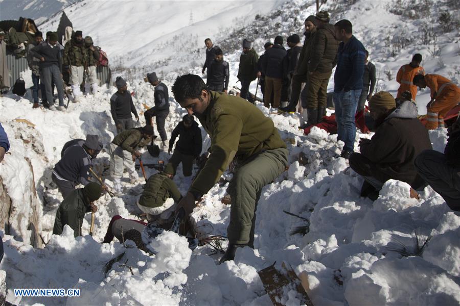 KASHMIR-SRINAGAR-AVALANCHE-POLICE POST