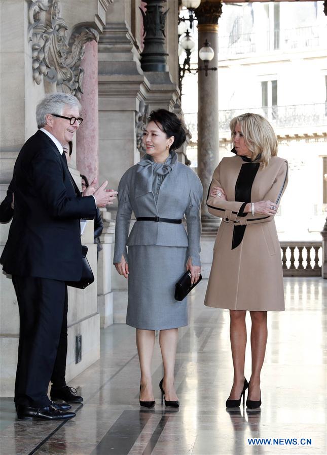 FRANCE-PARIS-PENG LIYUAN-OPERA GARNIER-VISIT 