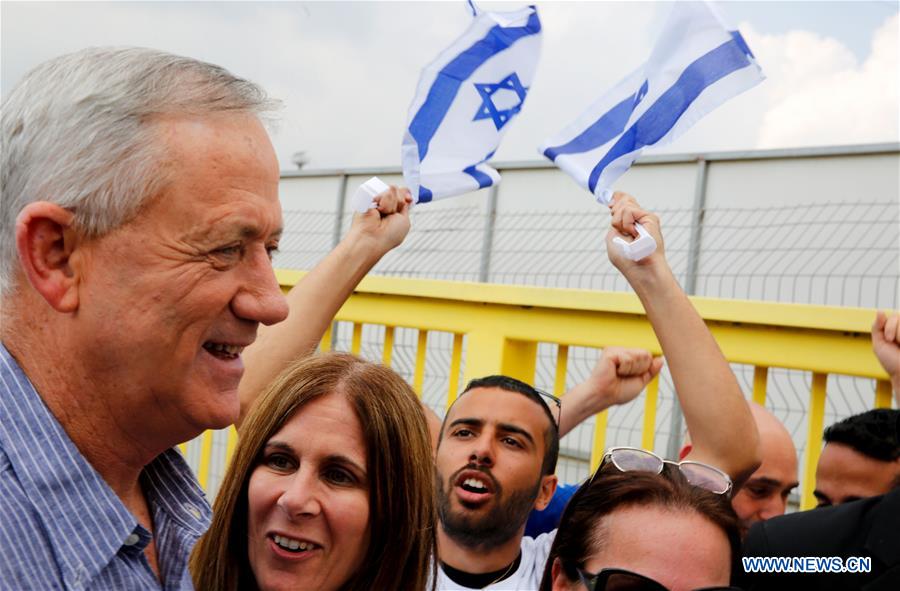 ISRAEL-RECHOVOT-ELECTION CAMPAIGN-BENNY GANTZ