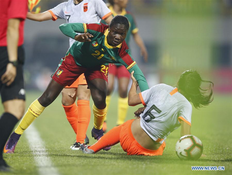 (SP)CHINA-WUHAN-FOOTBALL-INTERNATIONAL WOMEN'S FOOTBALL TOURNAMENT WUHAN 2019 FINAL-CHINA VS CAMEROON