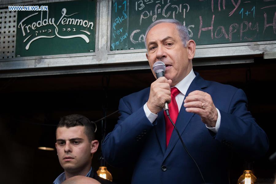 MIDEAST-JERUSALEM-ELECTION CAMPAIGN-NETANYAHU