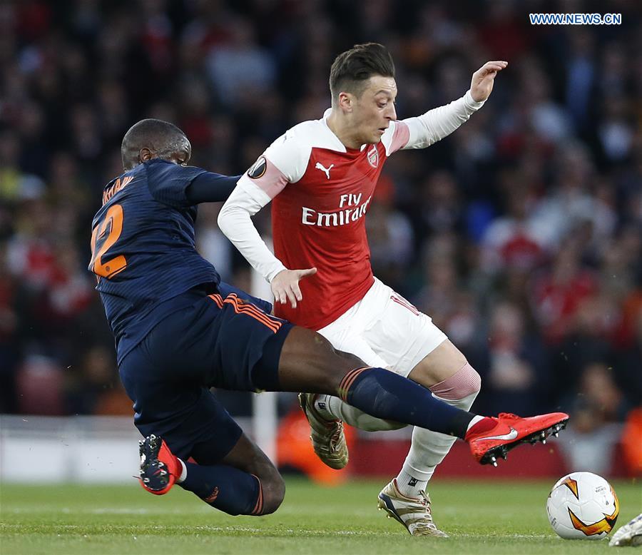 (SP)BRITAIN-LONDON-FOOTBALL-UEFA EUROPA LEAGUE-ARSENAL VS VALENCIA