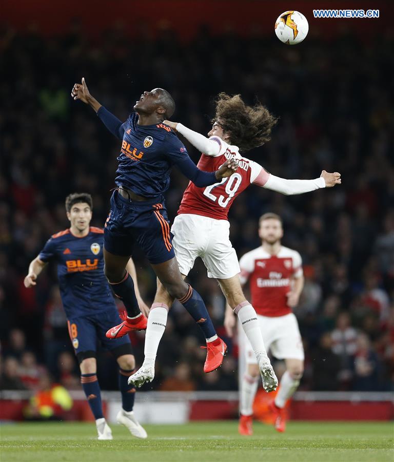 (SP)BRITAIN-LONDON-FOOTBALL-UEFA EUROPA LEAGUE-ARSENAL VS VALENCIA