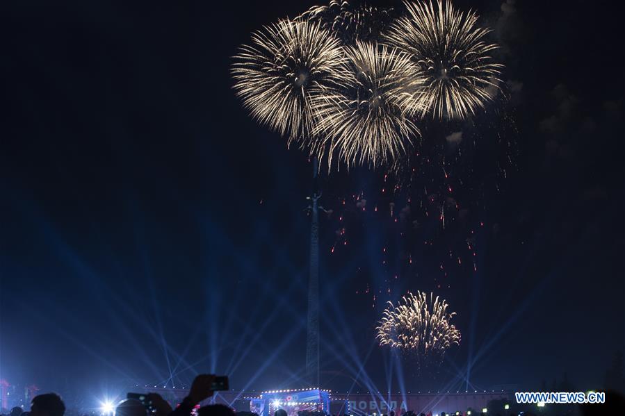 RUSSIA-MOSCOW-VICTORY DAY-FIREWORKS