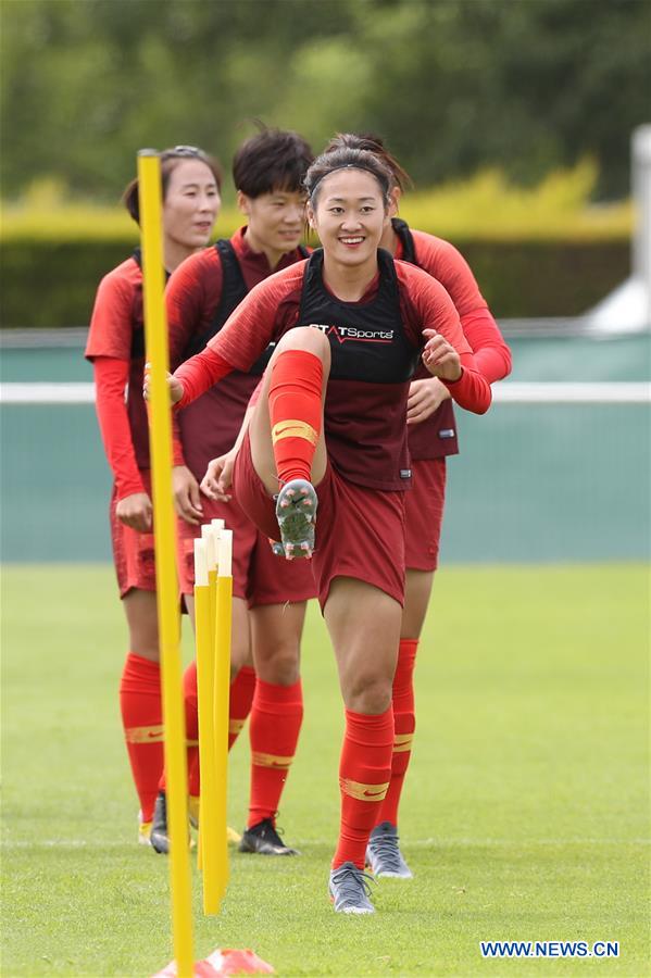 (SP)FRANCE-FOUGERES-2019 FIFA WOMEN'S WORLD CUP-CHINA-TRAINING SESSION