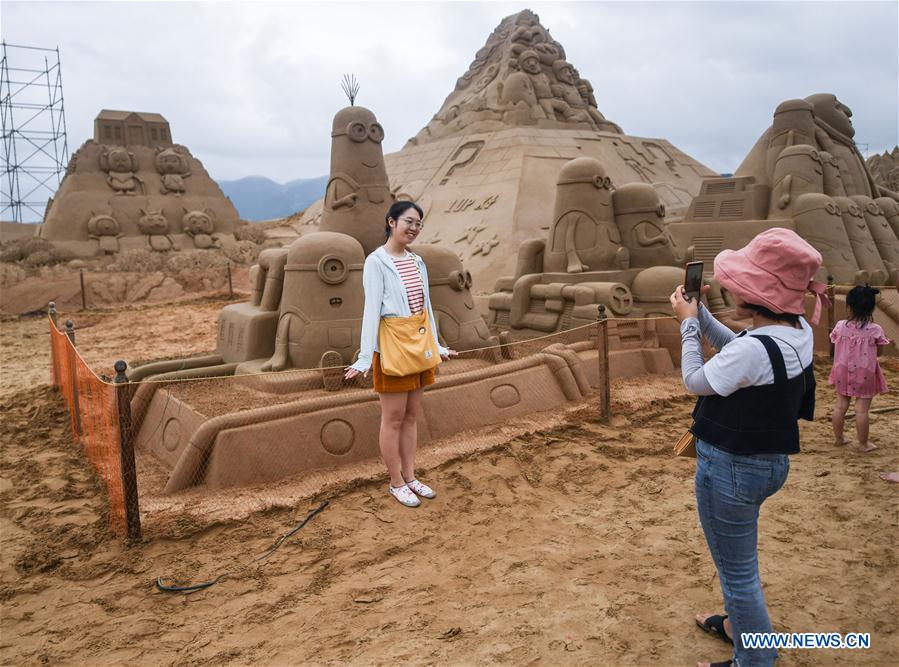 CHINA-ZHEJIANG-ZHOUSHAN-SAND SCULPTURE-EXHIBITION (CN)