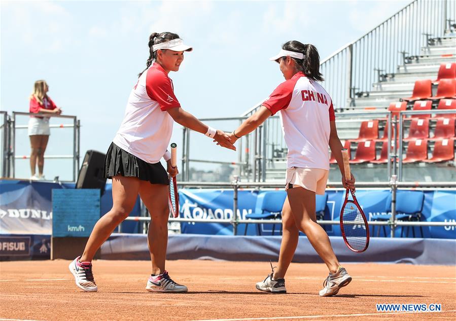 (SP)ITALY-NAPLES-SUMMER UNIVERSIADE 2019-TENNIS-WOMEN'S DOUBLES-FINAL