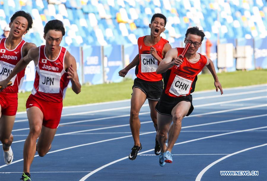 (SP)ITALY-NAPLES-SUMMER UNIVERSIADE 2019-ATHLETICS-MEN'S 4x100 RELAY