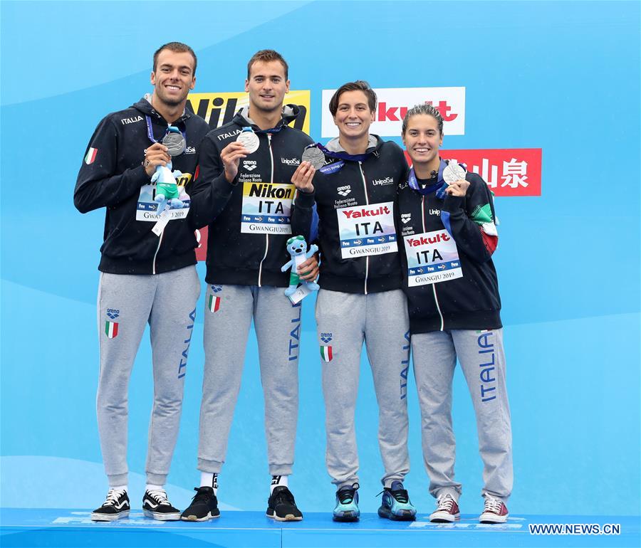 (SP)SOUTH KOREA-YEOSU-FINA WORLD CHAMPIONSHIPS-OPEN WATER SWIMMING-MIXED 5KM TEAM