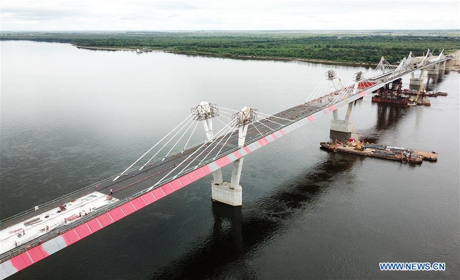 CHINA-HEILONGJIANG-CHINA-RUSSIA HIGHWAY BRIDGE-CONSTRUCTION (CN)