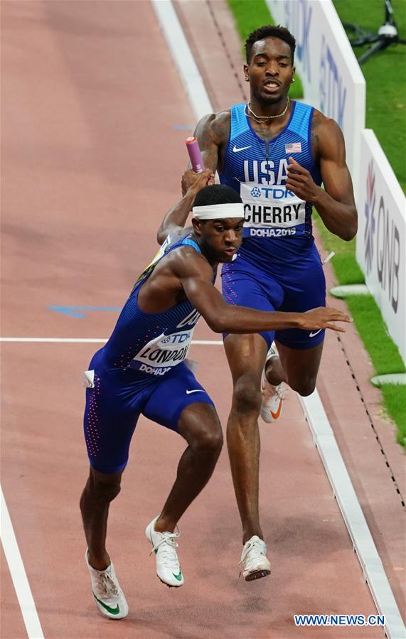 (SP)QATAR-DOHA-ATHLETICS-IAAF WORLD CHAMPIONSHIPS-MEN'S 4X400M RELAY