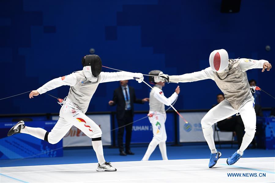 (SP)CHINA-WUHAN-7TH MILITARY WORLD GAMES-FENCING-MEN'S INDIVIDUAL FOIL