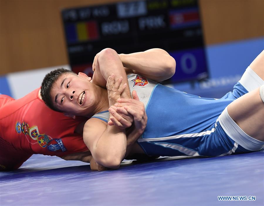 (SP)CHINA-WUHAN-7TH MILITARY WORLD GAMES-WRESTLING-FREESTYLE MEN 57KG