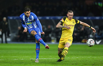 German Bundesliga: Dortmund beats Hertha BSC 3-2