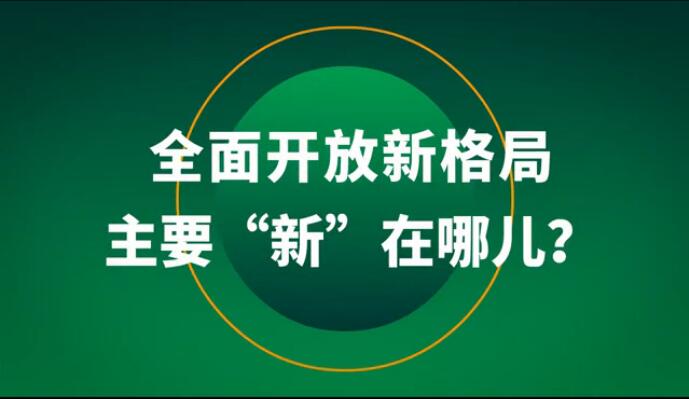 全面開放新格局主要“新”在哪兒？