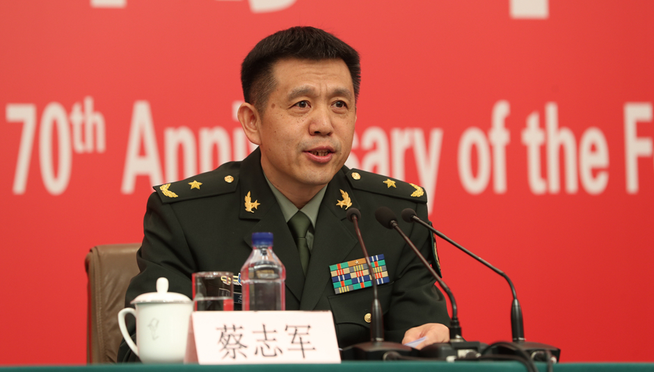 閱兵領導小組辦公室副主任、中央軍委聯(lián)合參謀部作戰(zhàn)局副局長蔡志軍