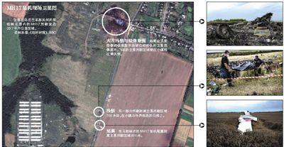 馬航MH17客機(jī)殘骸照片顯示，其機(jī)身上有許多細(xì)小孔洞。多名專家分析稱，這些孔洞或是飛機(jī)被導(dǎo)彈爆炸后飛散的彈片擊中所致。